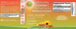 Label for Liposomal Vitamin C 1500 mg