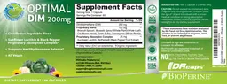 Label for Optimal DIM 200 mg