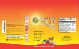 Label for Whole Food Quercetin 500 mg