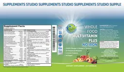 Label for Whole Food Multivitamin Plus No Iron