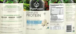 Label for Complete Protein Creamy Vanilla Bean