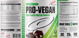 Label for Pro-Vegan Chocolate