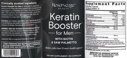 Label for Keratin Booster for Men