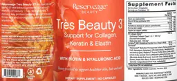 Label for Tres Beauty 3