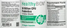 Label for 50 Billion CFU Probiotics