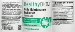 Label for Daily Maintenance Probiotics 5 Billion CFU