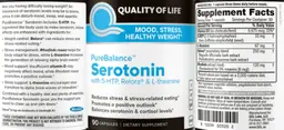 Label for PureBalance Seratonin
