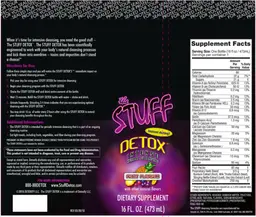 Label for The Stuff Detox Intense Herbal Cleansing Fruit Flavored