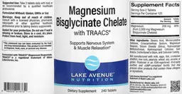 Label for Magnesium Bisglycinate Chelate with TRAACS