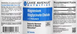 Label for Magnesium Bisglycinate Chelate with TRAACS