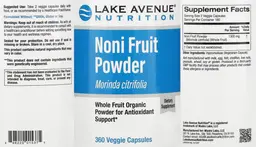 Label for Noni Fruit Powder
