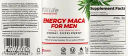 Label for Energy Maca for Men
