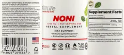 Label for Noni 1,000 mg