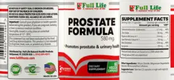 Label for Prostate Formula 580 mg