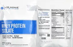 Label for Whey Protein Isolate Creamy Chocolate