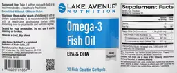 Label for Omega-3 Fish Oil