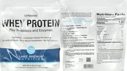 Label for Whey Protein Unflavored