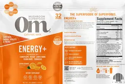 Label for Energy+ Drink Mix Citrus Orange Flavor