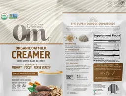 Label for Organic Oatmilk Creamer Mexican Chocolate