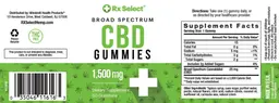 Label for Broad Spectrum CBD Gummies 1,500 mg