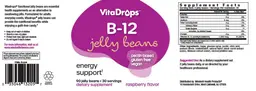 Label for B-12 Jelly Beans Raspberry Flavor