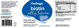 Label for Biotin Jelly Beans Strawberry Flavor