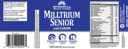 Label for Milltrium Senior with Lutein