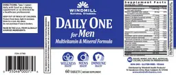 Label for Daily One for Men