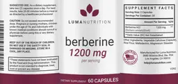 Label for Berberine 1200 mg