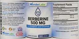 Label for Berberine 500 mg