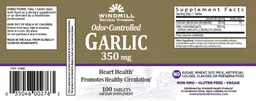 Label for Odor-Controlled Garlic 350 mg