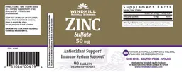 Label for Zinc Sulfate 50 mg