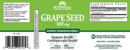Label for Grape Seed 100 mg