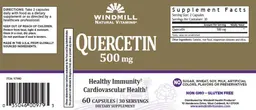 Label for Quercetin 500 mg