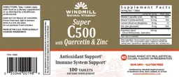 Label for Super C 500 with Quercetin & Zinc
