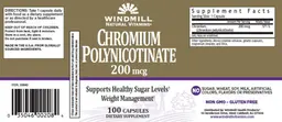 Label for Chromium Polynicotinate 200 mcg