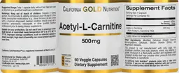 Label for Acetyl-L-Carnitine 500 mg