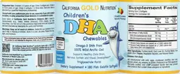 Label for Children's DHA Chewables Strawberry-Lemon