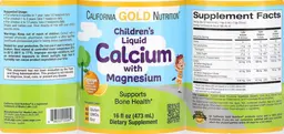 Label for Children's Liquid Calcium with Magnesium Orange