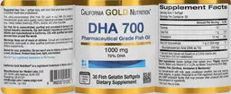 Label for DHA 700 Pharmaceutical Grade Fish Oil 1000 mg