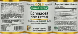 Label for Echinacea Herb Extract 80 mg