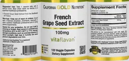 Label for French Grape Seed Extract 100 mg
