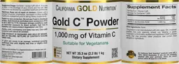 Label for Gold C Powder 1,000 mg