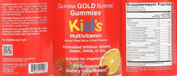 Label for Kid's Multivitamin