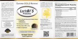 Label for LactoBif 5 Probiotics 5 Billion CFU