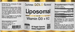 Label for Liposomal Vitamin D3 + K2