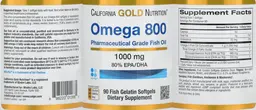 Label for Omega 800 Pharmaceutical Grade Fish Oil 1000 mg