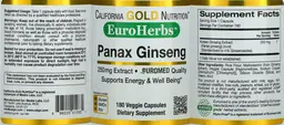 Label for Panax Ginseng 250 mg