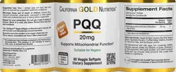 Label for PQQ 20 mg