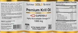 Label for Premium Krill Oil 1000 mg